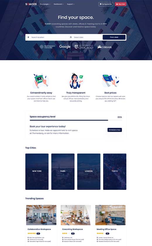 Landing page preview