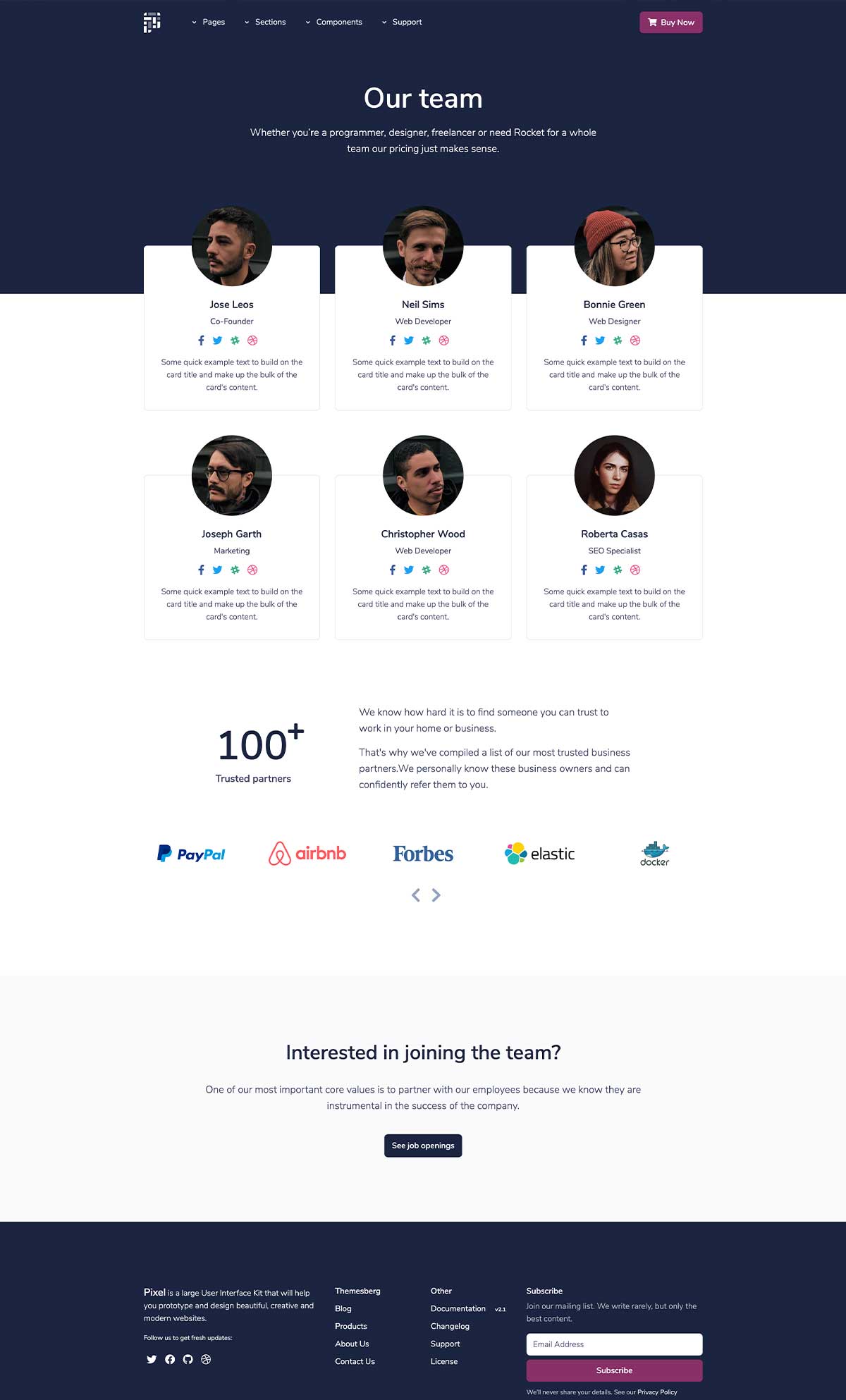 About team page